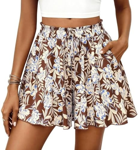 PRETTYGARDEN Women's Flowy Shorts Summer Fashion 2026 Beach Vacation Clothes Casual High Waist Wi... | Amazon (US)