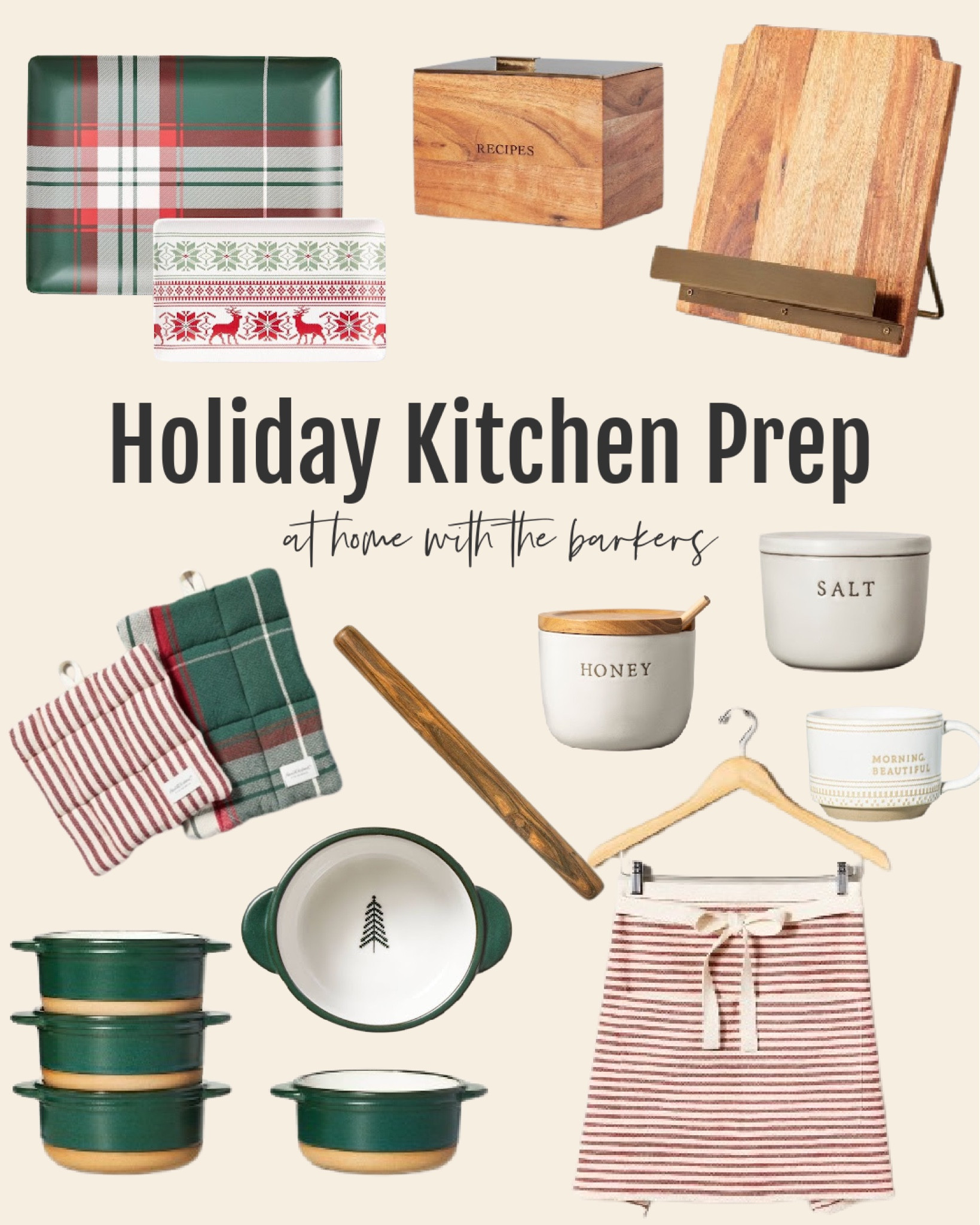 #ad Target Hearth and Hand holiday kitchen essentials, plaid potholders, wood recipe box, Christmas entertaining #targetstyle, #targetpartner 

#LTKHoliday #LTKhome #LTKstyletip