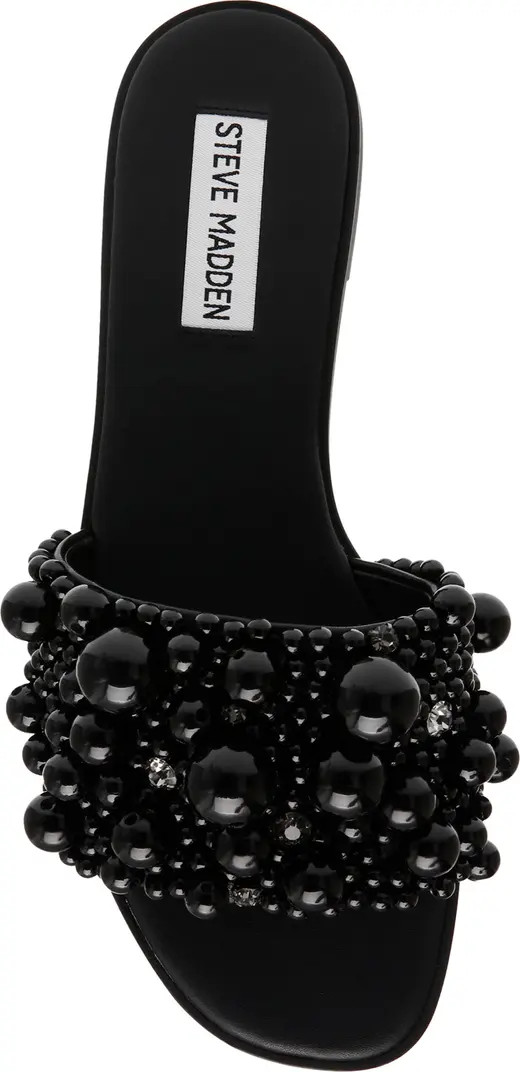 Steve Madden Knicky Imitation Pearl Embellished Slide Sandal (Women) | Nordstrom | Nordstrom