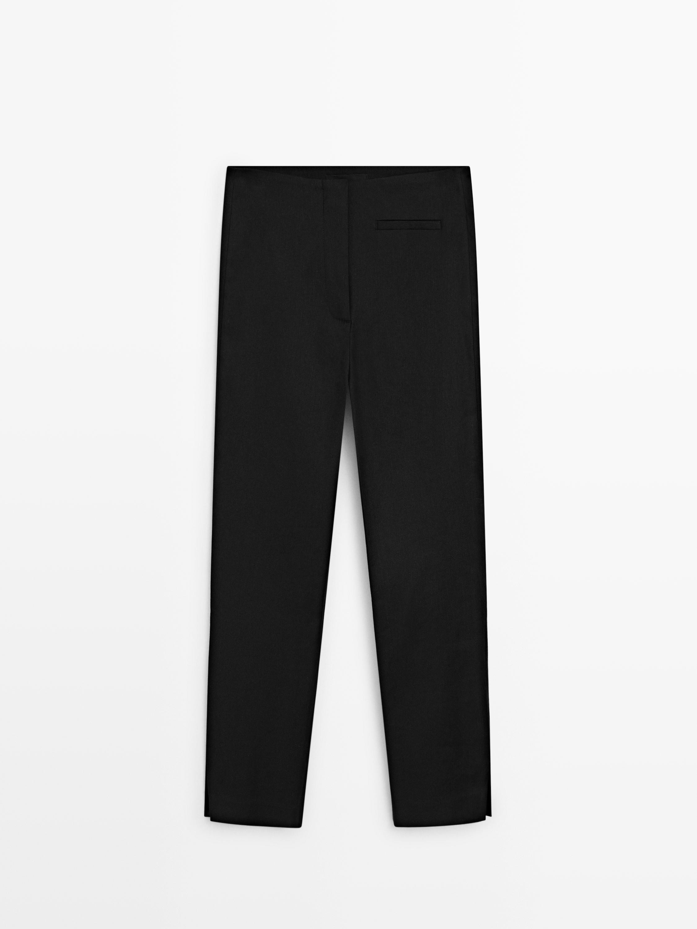 Linen blend capris | Massimo Dutti UK