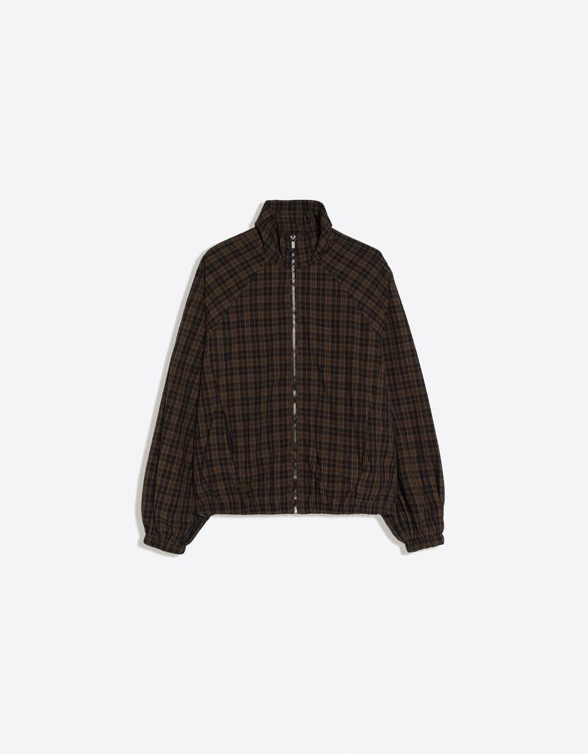 Lightweight check jacket | Bershka UK