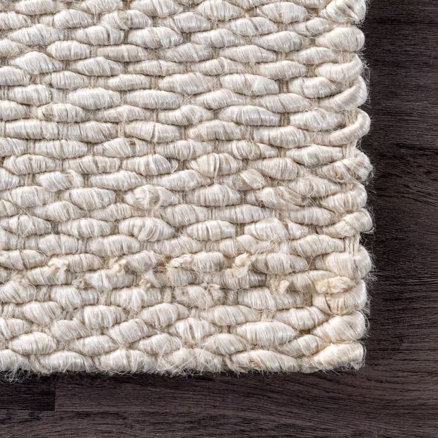 Off White Handspun Jute Area Rug | Rugs USA