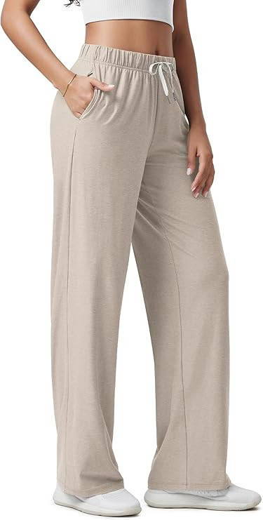 ODODOS Women's Straight Leg Pants Ultra Soft odSTRATUM Tech Relaxed Casual Pajama Lounge Pants wi... | Amazon (US)