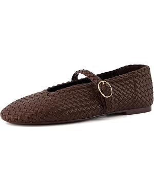 CUSHIONAIRE Women's Bistro Woven Mary Jane Flat +Memory Foam, Wide Widths Available | Amazon (US)