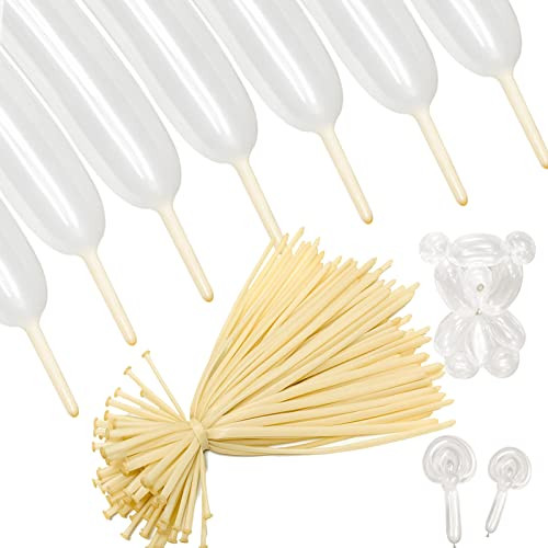 260 Balloons Clear Long Balloons 100 Pack Twisting Animal Balloon Thickening Latex Transparent Modeling Long Magic Balloons for Animal Model Weddings Birthdays Festival Party Decorations | Amazon (US)