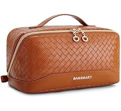 BAGSMART Makeup Bag Cosmetic Bag, Travel Makeup Bag, PU leather Makeup Bags for Women Portable Wa... | Amazon (US)