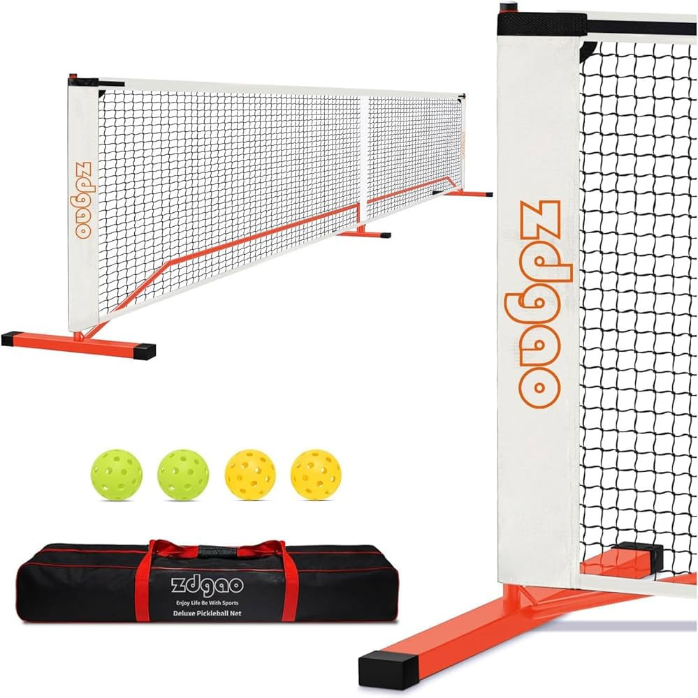 Zdgao Portable Pickleball Net for Driveway, 22FT Regularion Size Pickle Ball Net with Pickleballs... | Amazon (US)