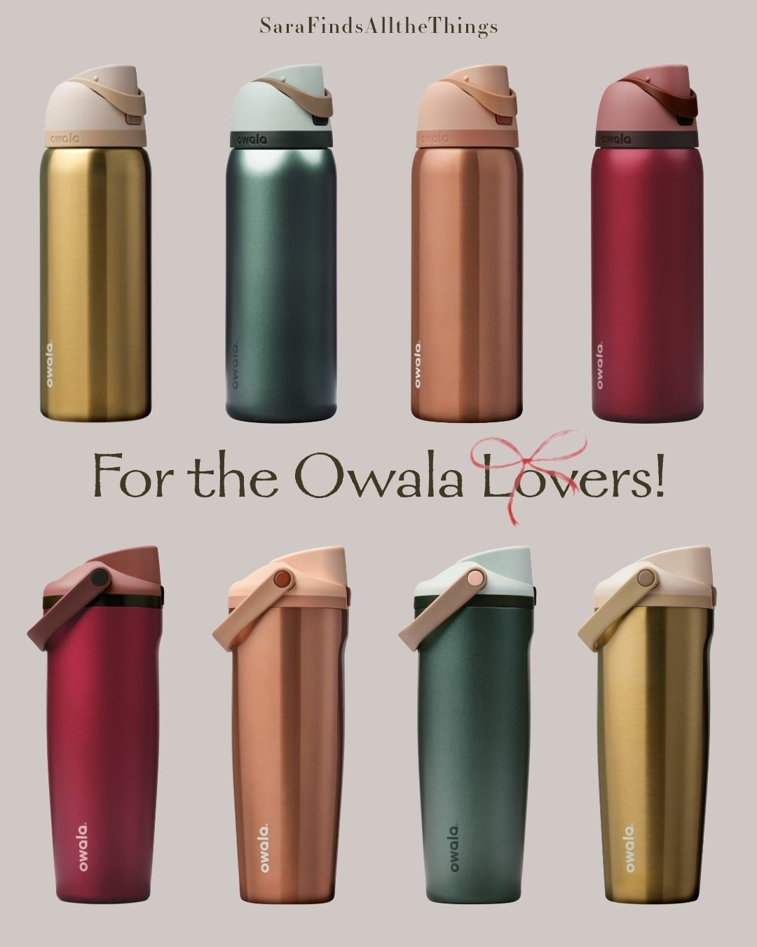 For the Owala lovers on your Christmas list—loving the new holiday colors!Would make a great gift for teens, friends, coworkers and teachers! And they’re all $7 dollars off right now, making them all under $30!

Target, Owala, stocking stuffer, gift guide, gifts for her, mom style, teacher gifts, sale, Black Friday 

#LTKHoliday #LTKGiftGuide #LTKFindsUnder50