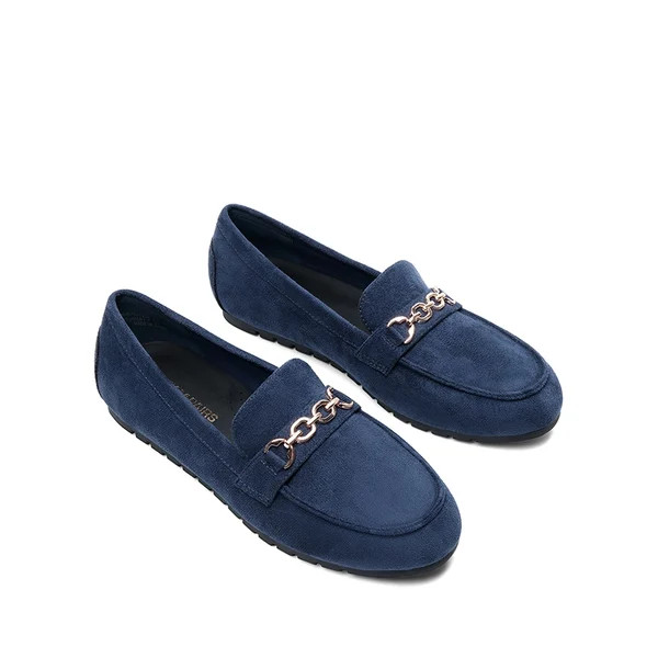 Ascenelle Comfortable Metallic Slip On Loafers | Dream Pairs