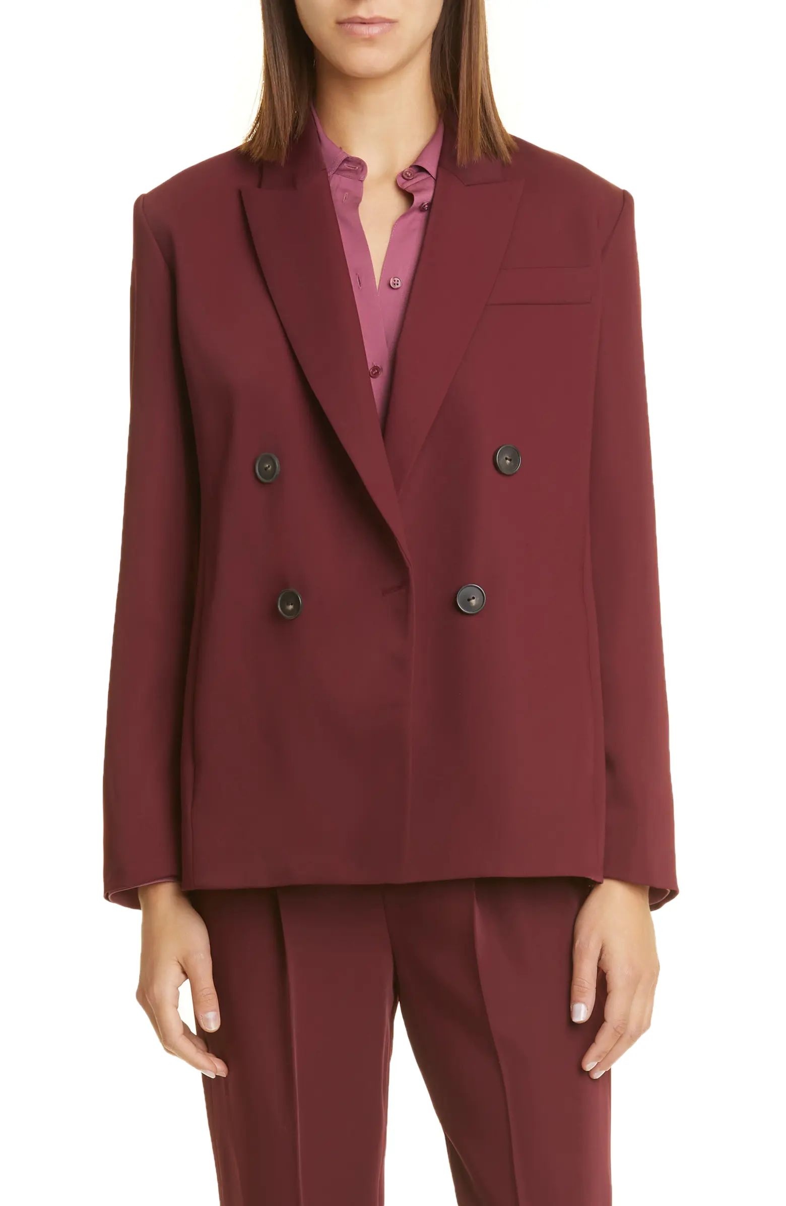 Double Breasted Crepe Suit Blazer | Nordstrom