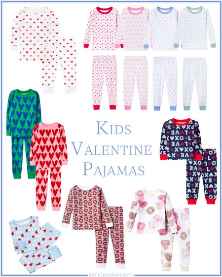 Kids valentines pajamas 

#LTKkids #LTKfindsunder50