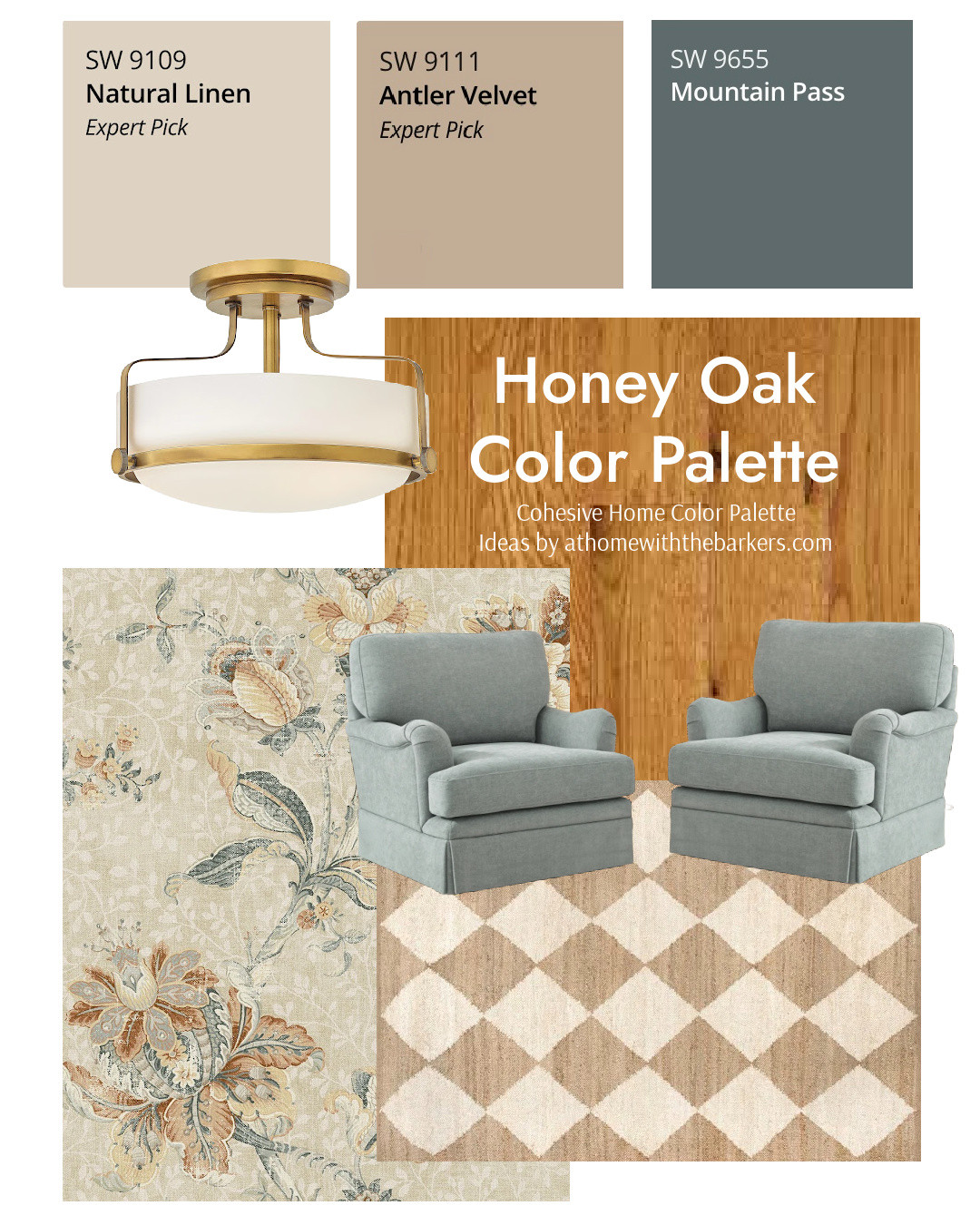 Warm oak flooring paint color palette and design ideas, DIY home decorating 

 #LTKHome #LTKSaleAlert
