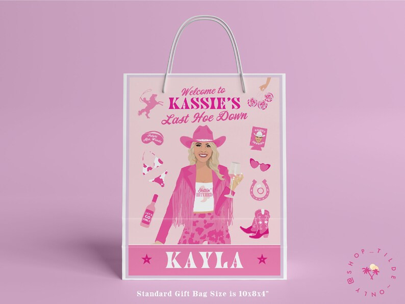 Last Hoe Down Gift Bag Pink Bachelorette Party Favors Last - Etsy | Etsy (US)