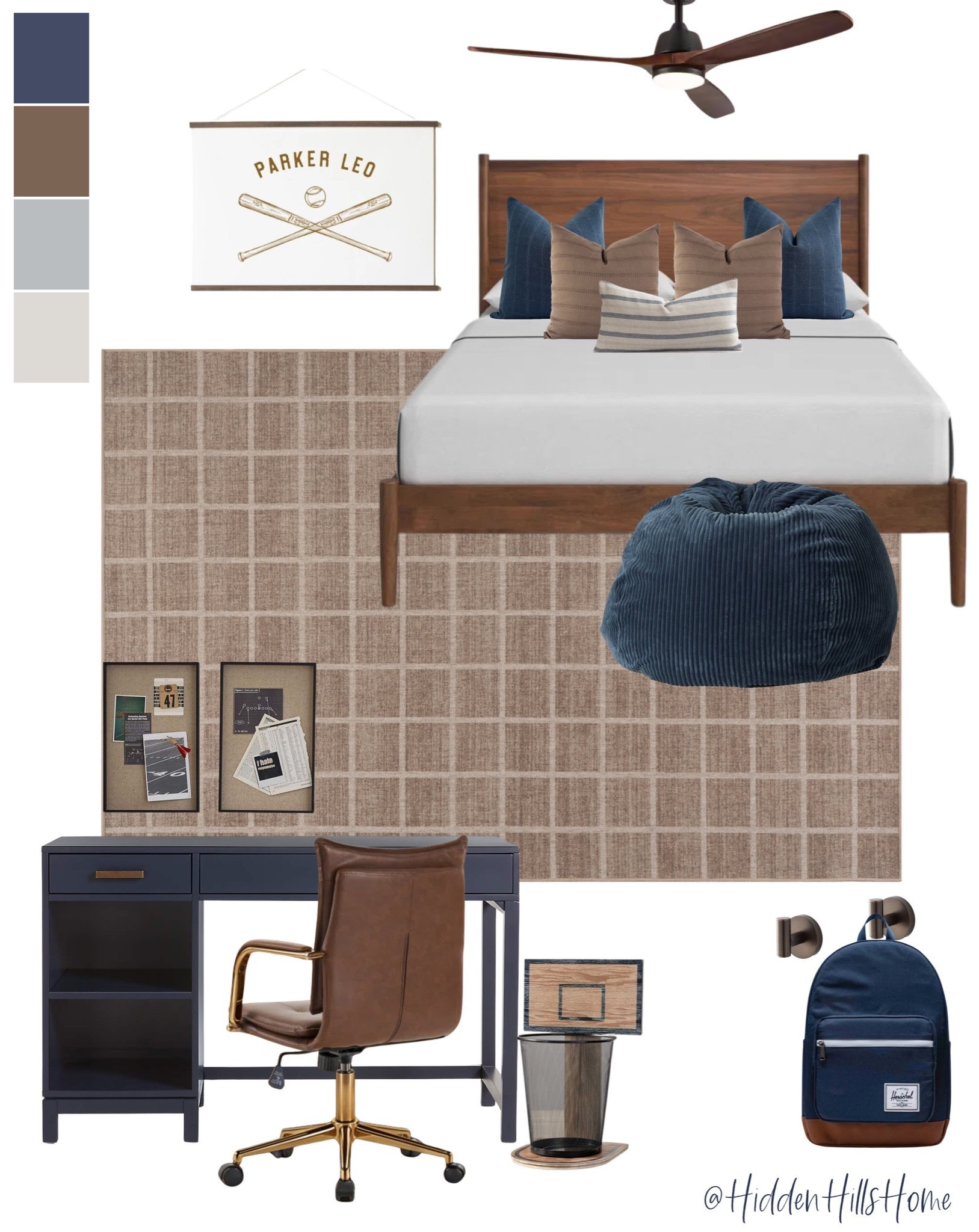 Boys bedroom, teen boys room decor, boys bedroom mood board, home decor ideas, masculine boys room inspiration, teenage boys bedroom design #boysroom

#LTKHome #LTKSaleAlert #LTKKids
