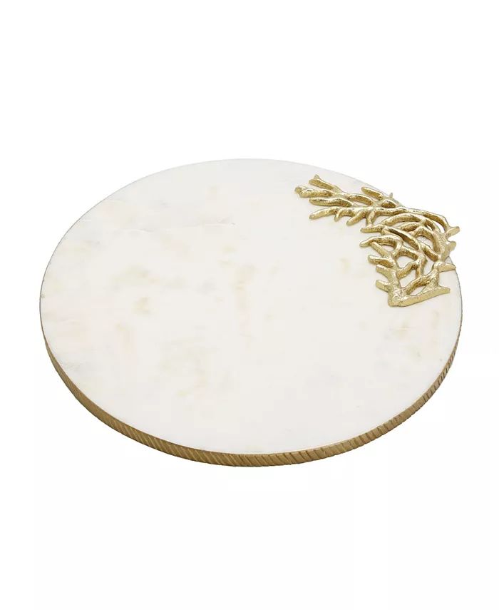 Round Marble Tray Branch on Corner and Edge 13" x 1" | Macys (US)