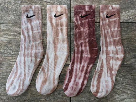 Nike Neutral Nude Tones Tie Dye Crew Socks | Etsy | Etsy (US)