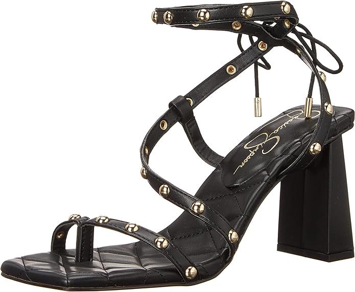 Jessica Simpson Women's Zayve Ankle Wrap Heeled Sandal | Amazon (US)