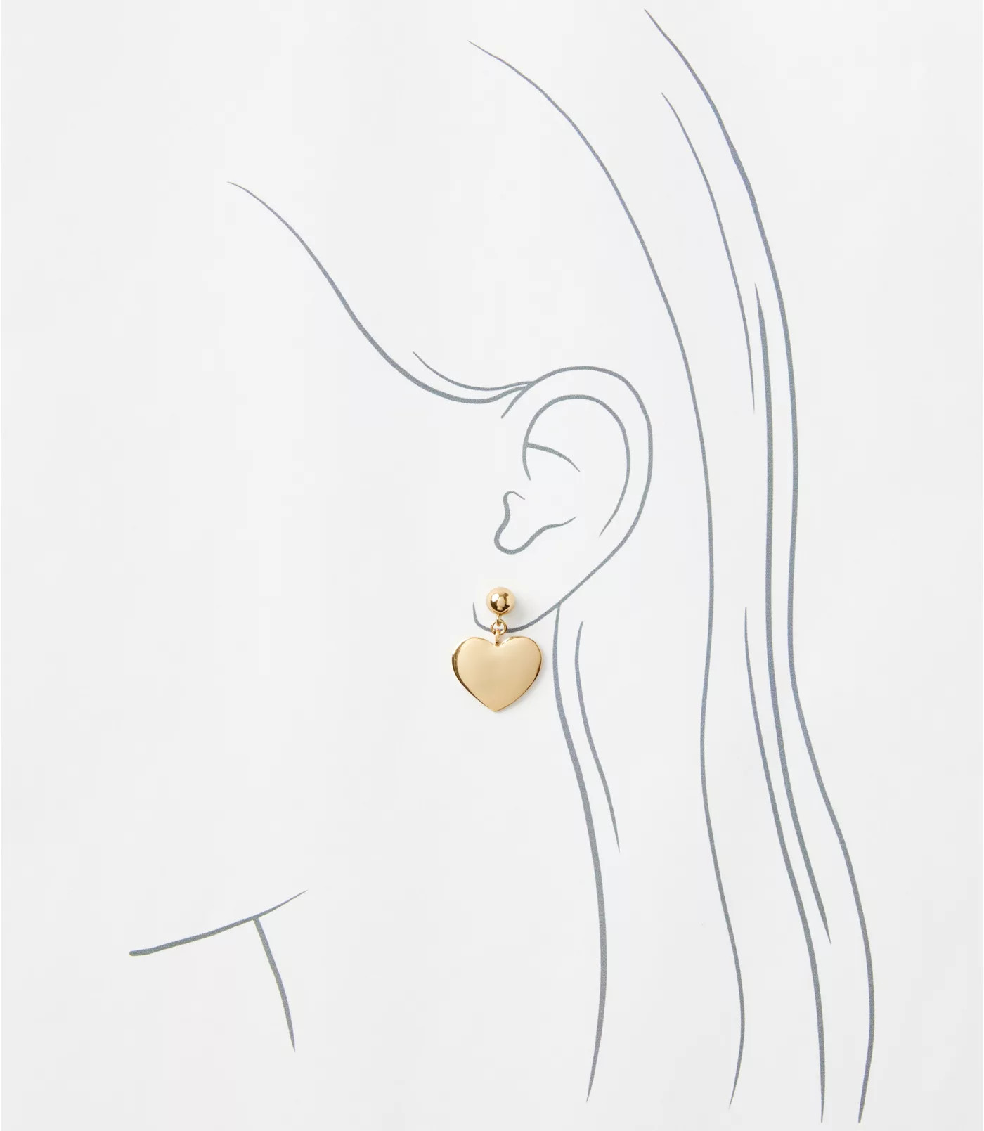 Heart Drop Earrings | LOFT | LOFT