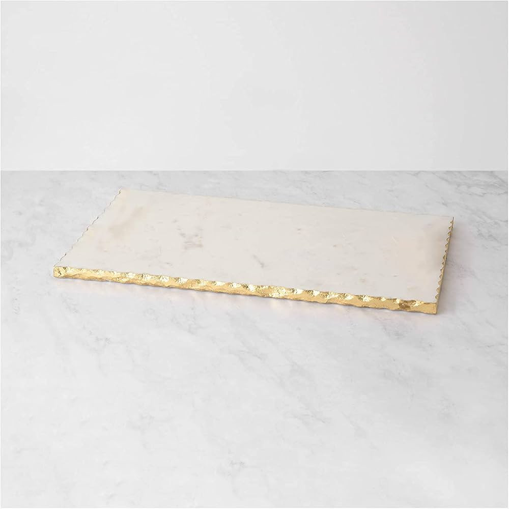 INA KI Natural Marble Cheese board with Golden Foiling - 12 x 6 Inches | Amazon (US)
