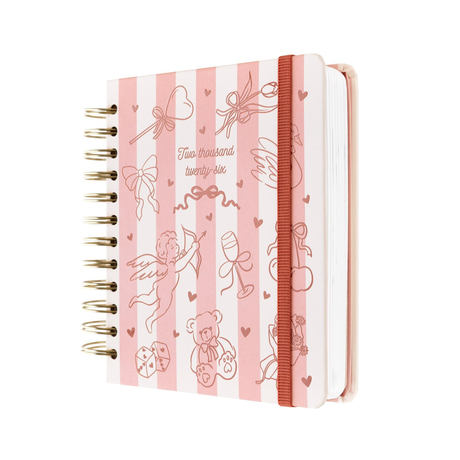 Kokonote Diary 2026 Day Per Page - Coquette | Daily Planner 2026 Page A Day With Diary Stickers, ... | Amazon (UK)