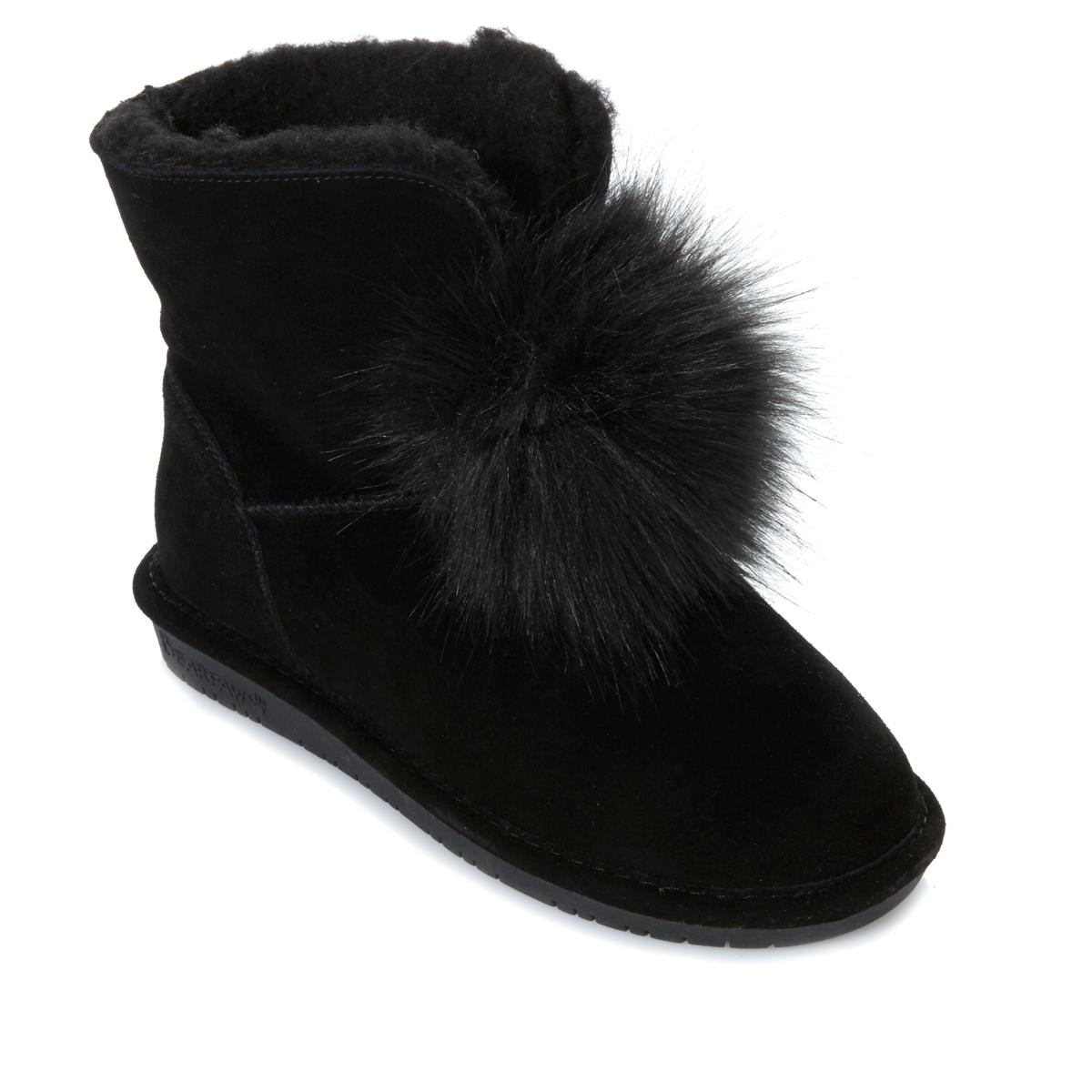 BEARPAW® Suede Sheepskin Pom Pom Boot with NeverWet™ - 8864064 | HSN | HSN
