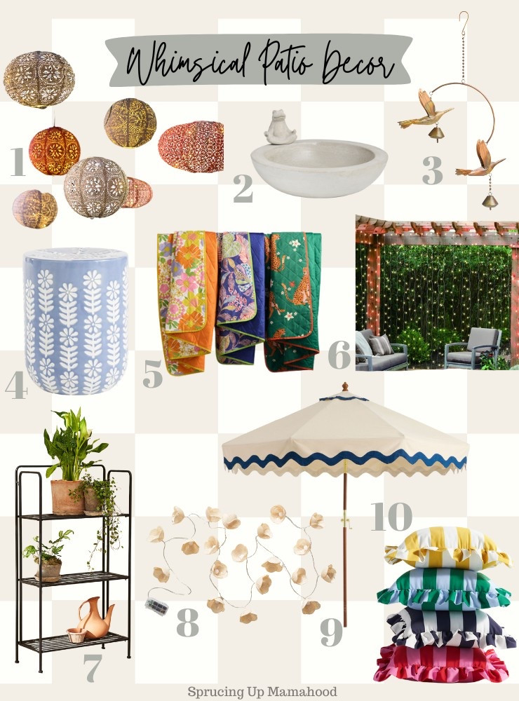 Add a little whimsy to your outdoor space with colorful patio decor ✨ From playful umbrellas to cozy blankets, lanterns, and candles—these fun finds bring all the charm to your backyard setup.
#WhimsicalPatioDecor #OutdoorDecor #ColorfulPatio #BackyardStyle #PatioVibes #LTKhome #SprucingUpMamahood

#LTKHome