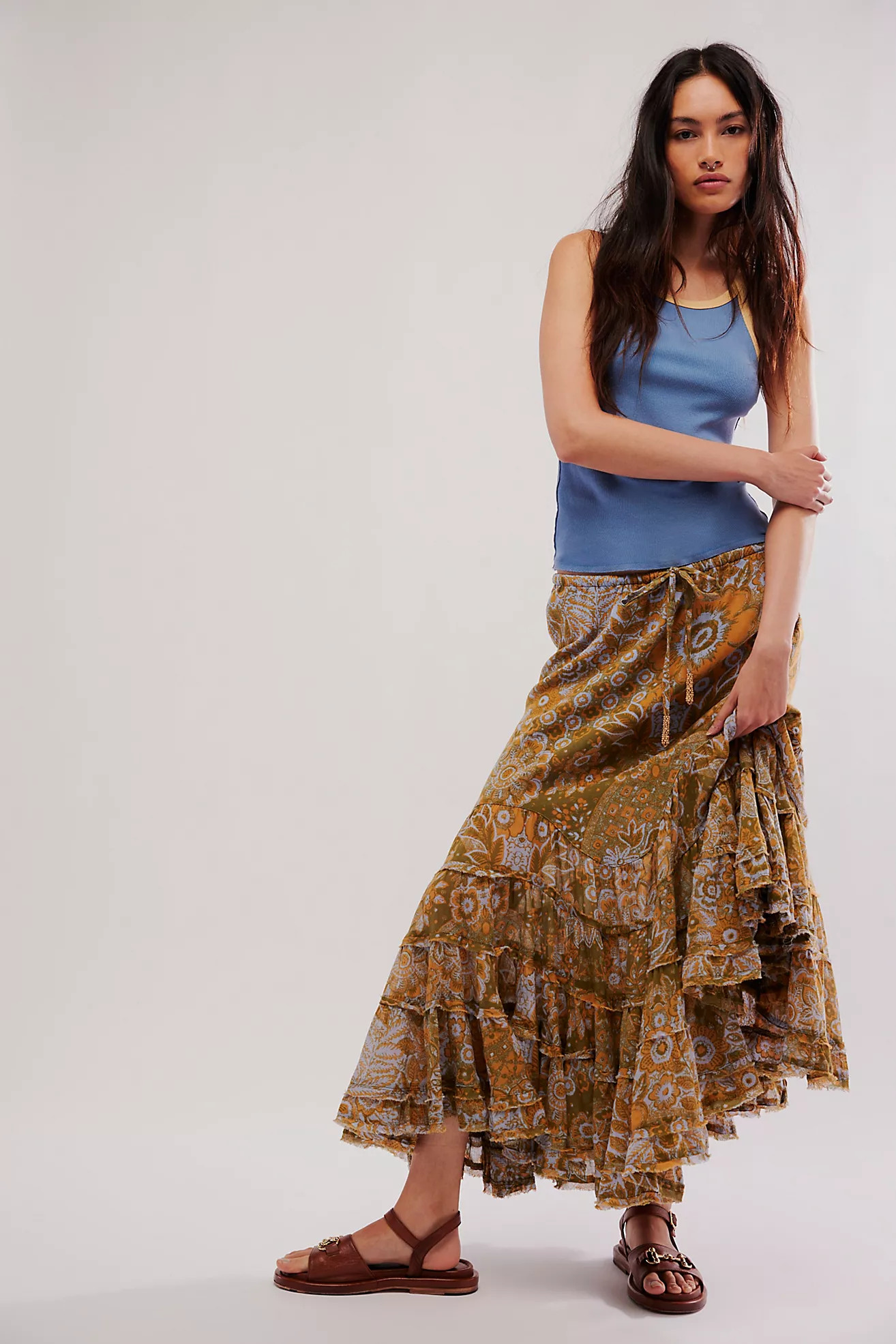 Calista Printed Maxi Skirt | Free People (Global - UK&FR Excluded)