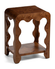 17x13x22 Wavy Burled Accent Table | Marshalls