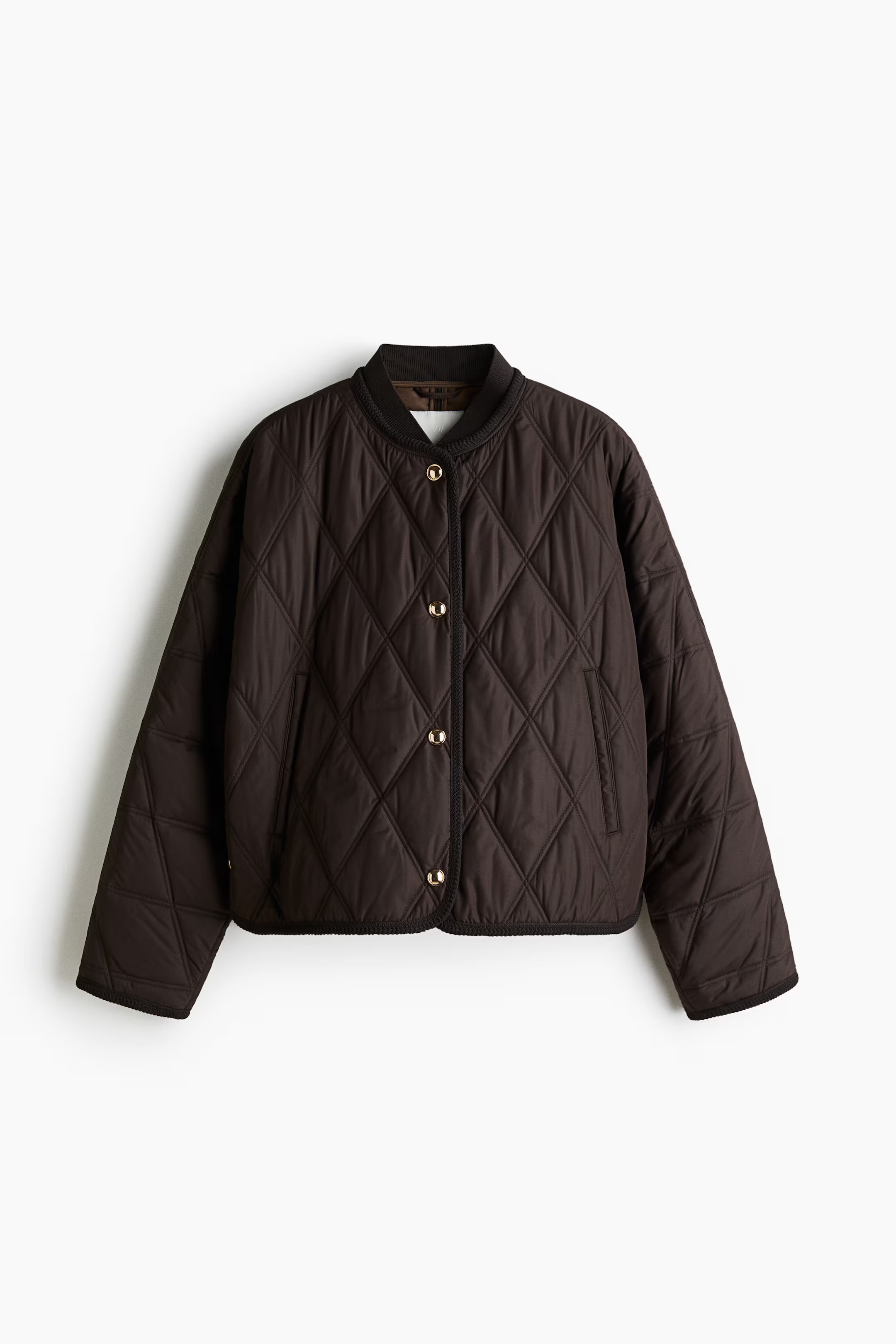Quilted Jacket - Dark brown - Ladies | H&M US | H&M (US + CA)