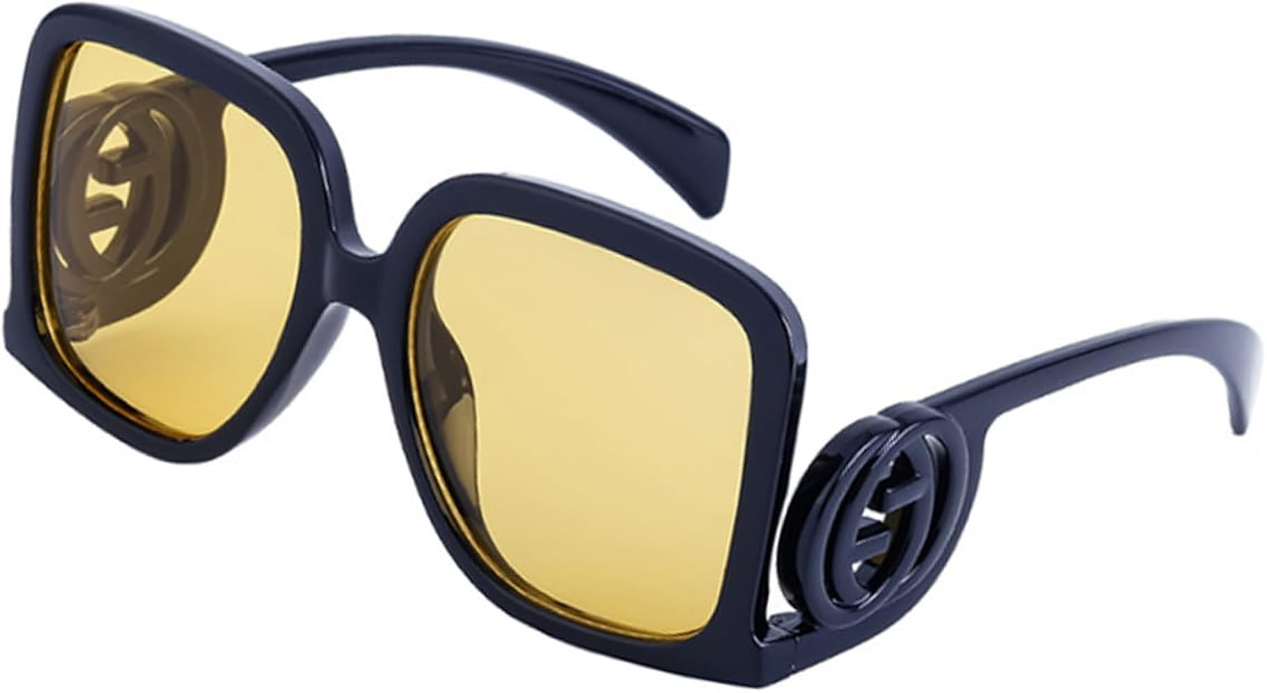 Women's Fashion Personalised Large Frame Sunglasses Cool Logo Square Sunglasses Travel Holiday Ac... | Amazon (US)