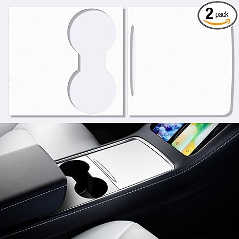 Upgarde Center Console Wrap Cover Kit White Only Fit New Center Console Compatible with Tesla 202... | Amazon (US)
