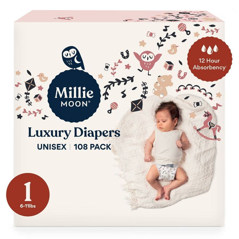 Millie Moon Luxury Diapers - (Select Size and Count) | Target