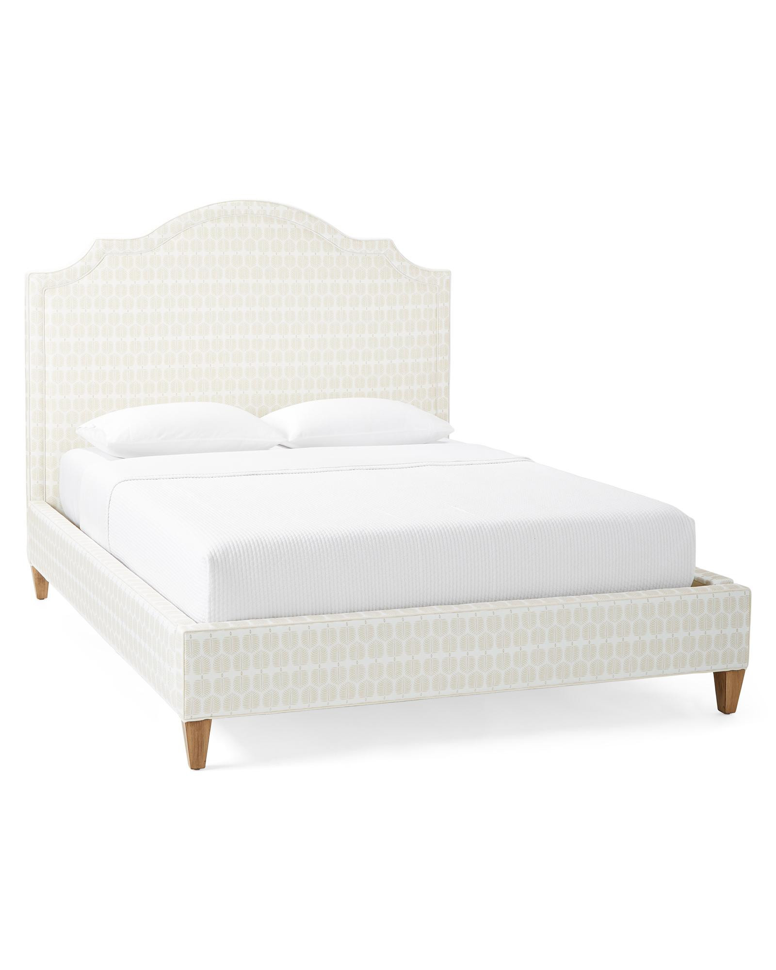 Loire Bed - Performance Granada Sea Salt with Perennials Basketweave Sea Salt Pipe | Serena and Lily