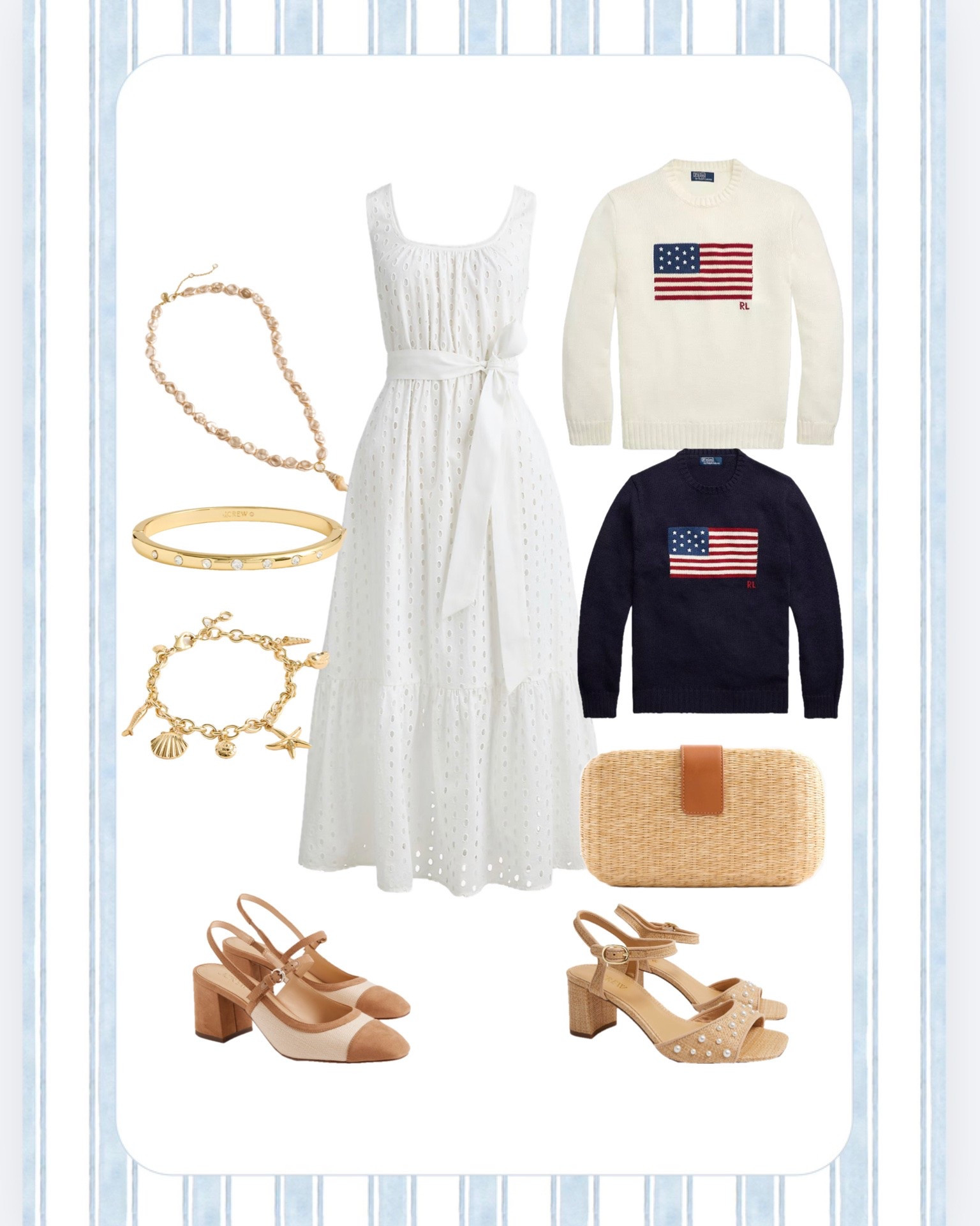 Summer outfit! If you’re petite, consider the RL boys flag sweater, 1/3 of the adult size prices! I linked a target flag sweater too!

#LTKSeasonal #LTKgrwm #LTKSaleAlert
