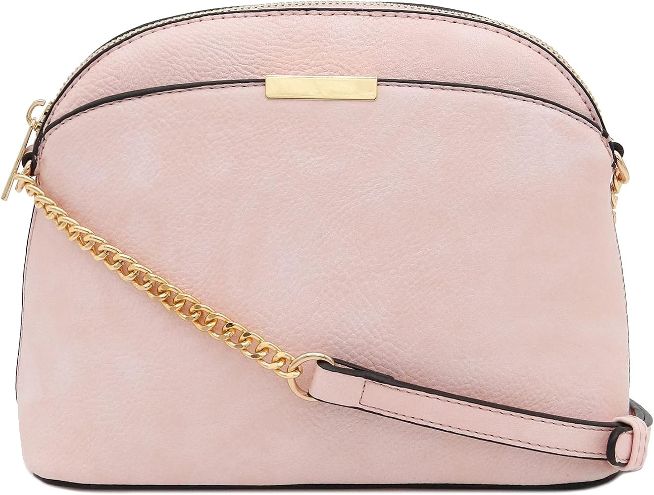 FashionPuzzle Faux Leather Small Dome Crossbody bag with Chain Strap | Amazon (US)