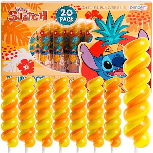 Stitch Swirl Lollipops 20pk- Lilo And Stitch Candy For Lilo And Stitch Party Favors & Stitch Birt... | Amazon (US)
