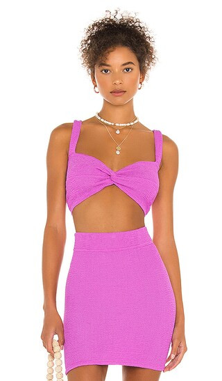 Candice Crop Top in Ultraviolet Eco | Revolve Clothing (Global)
