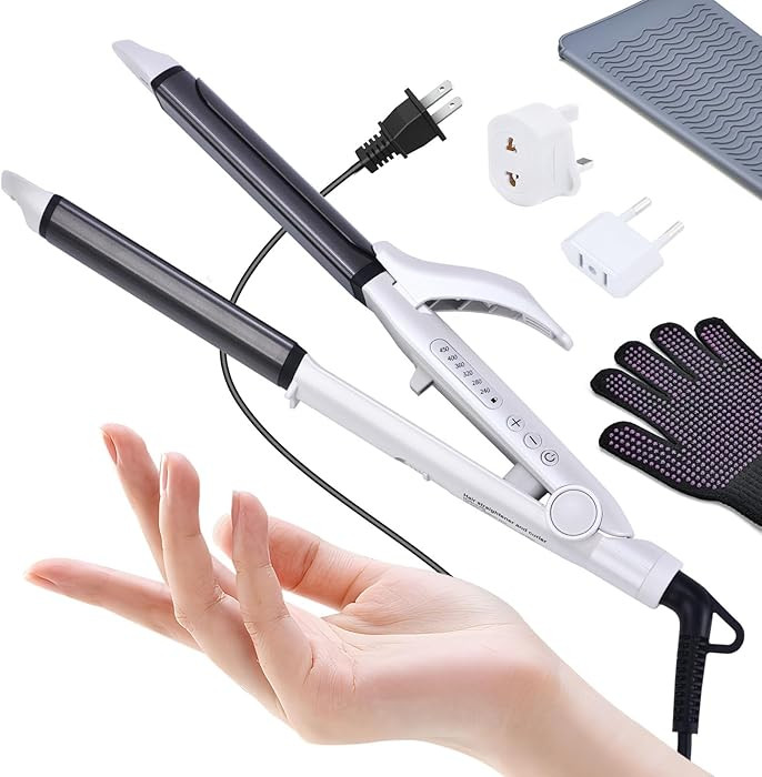 VGR Dual Voltage(100~250V) Travel Curling Iron with European Plug Adapter for International Trave... | Amazon (US)