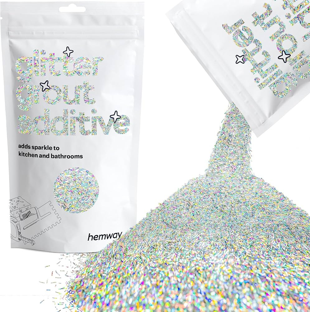 Hemway Glitter Grout Additive add Sparkle to Mosaic Tiles, Bathrooms, Wet Rooms, Kitchens, Tiled ... | Amazon (US)