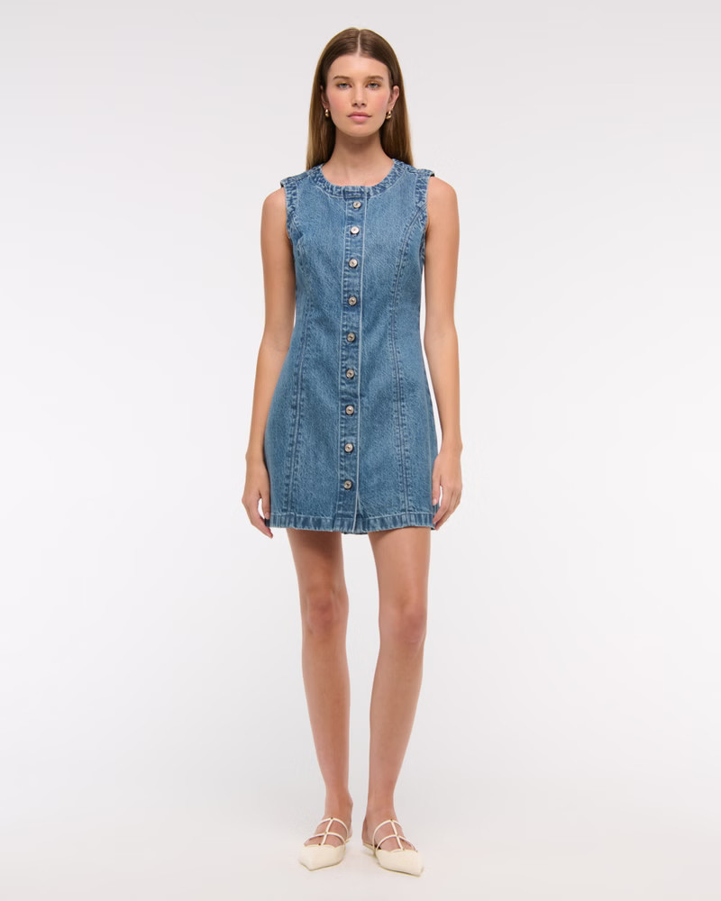 The A&F Mara High-Neck Vest Mini Dress | Abercrombie & Fitch (US)