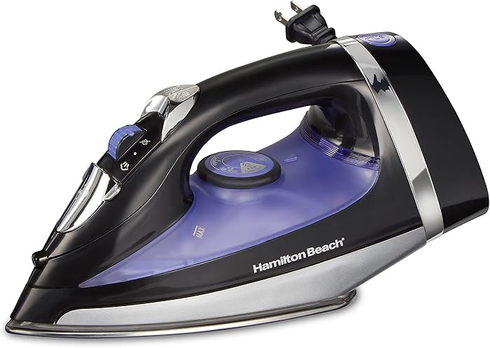 Hamilton Beach Steam Iron for Clothes & Garment Steamer with Smooth Press Stainless Steel Solepla... | Amazon (US)