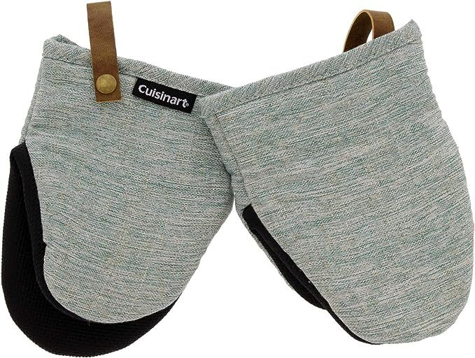 Cuisinart Chambray Neoprene Mini Oven Mitts, 2pk - Heat Resistant Kitchen Gloves to Protect Hands... | Amazon (US)