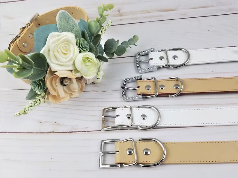 Succulent Wedding Collar | Wedding bridesmaid dog  | XS- XXL | Flower Dog collar | Wedding Dog Co... | Etsy (US)