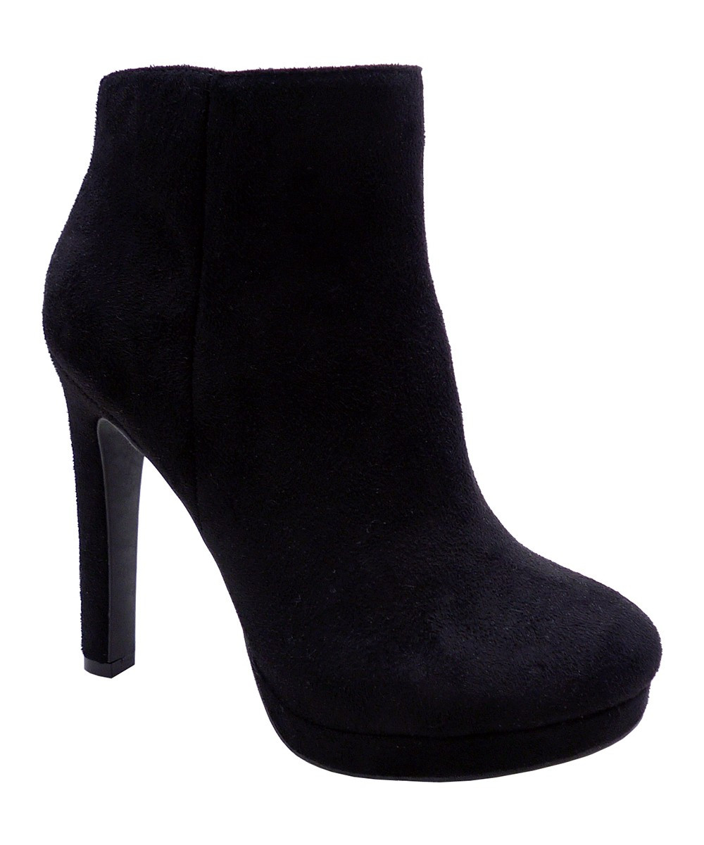 Wild Diva Women's Casual boots BLACK - Black Ankle Boot - Women | Zulily