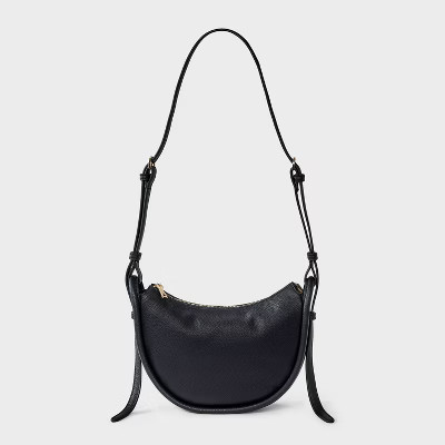 Bumper Crescent Shoulder Bag - A New Day™ Black | Target