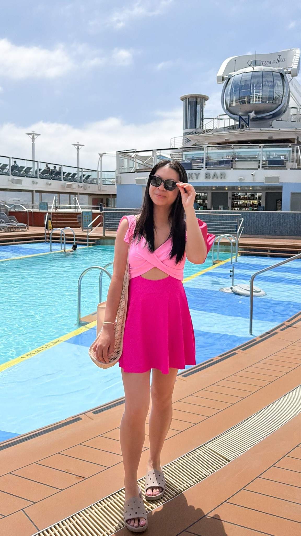 Amazon swim dress with mesh beach tote!

#LTKsummer #LTKswimwear #LTKbag