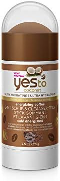 Yes To Coconut Ultra Hydrating Energizing Coffee 2 in 1 Scrub & Cleanser Stick, 2.5 Ounce | Amazon (US)