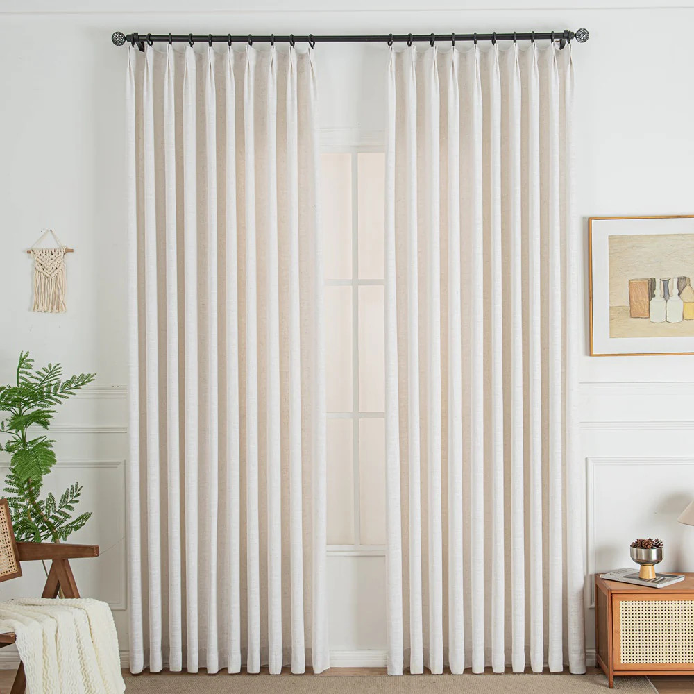 Lorna French Linen Custom Pleated Curtains Panel | IXA Curtains