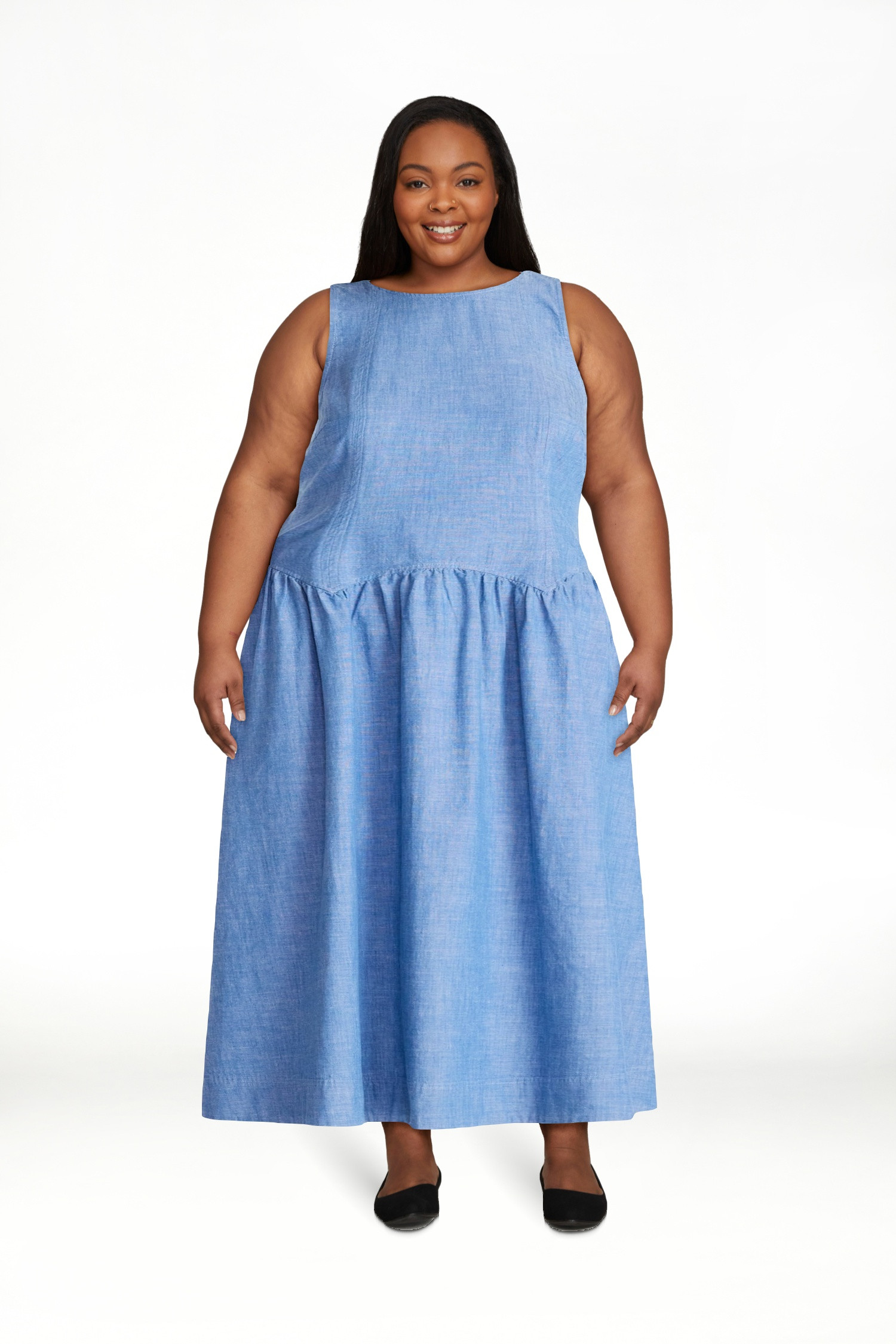 Free Assembly Women’s and Women's Plus Sleeveless Cotton Racer Back Maxi Dress, Sizes XS-4X | Walmart (US)