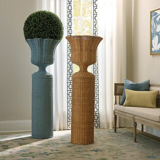 Winslow Woven Urn & Pedestal | Ballard Designs, Inc.